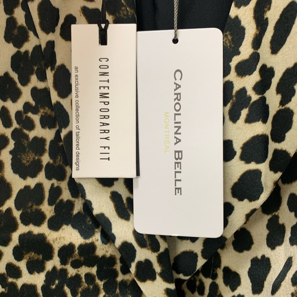 NWT Carolina Belle Montreal cheetah blazer XS coat - Picture 3 of 6